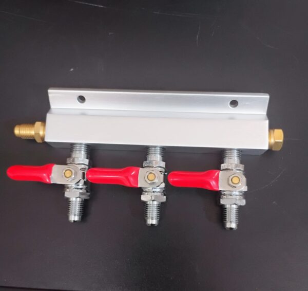 REGUA MANIFOLD 3 VIAS PARA GAS CO2/N2